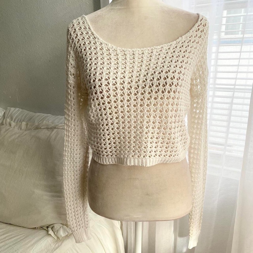 Forever21 crochet cropped sweater